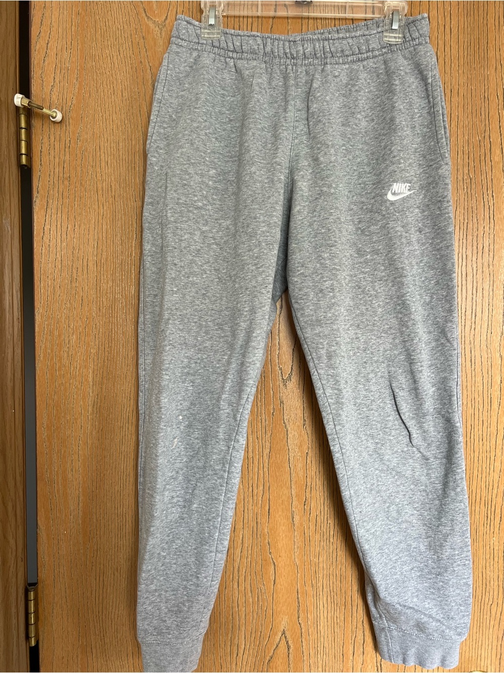 Nike Grey Heather Joggers with White Logo